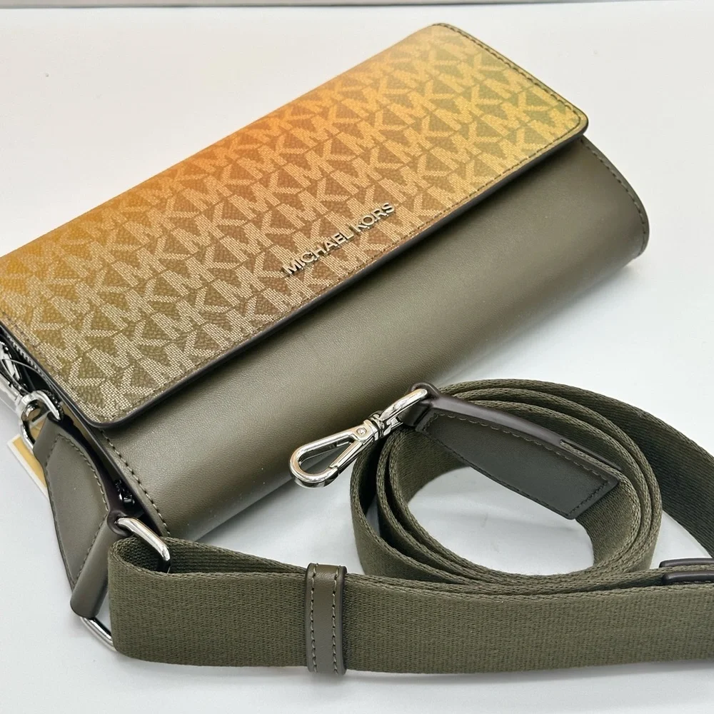 Michael Kors Gradient Olive and Gold Crossbody